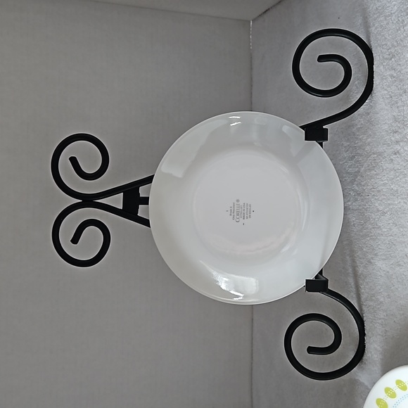 Corelle Discontinued South Beach Bead & Butter Dessert Set of 4 Plates Green Dot - Picture 3 of 6